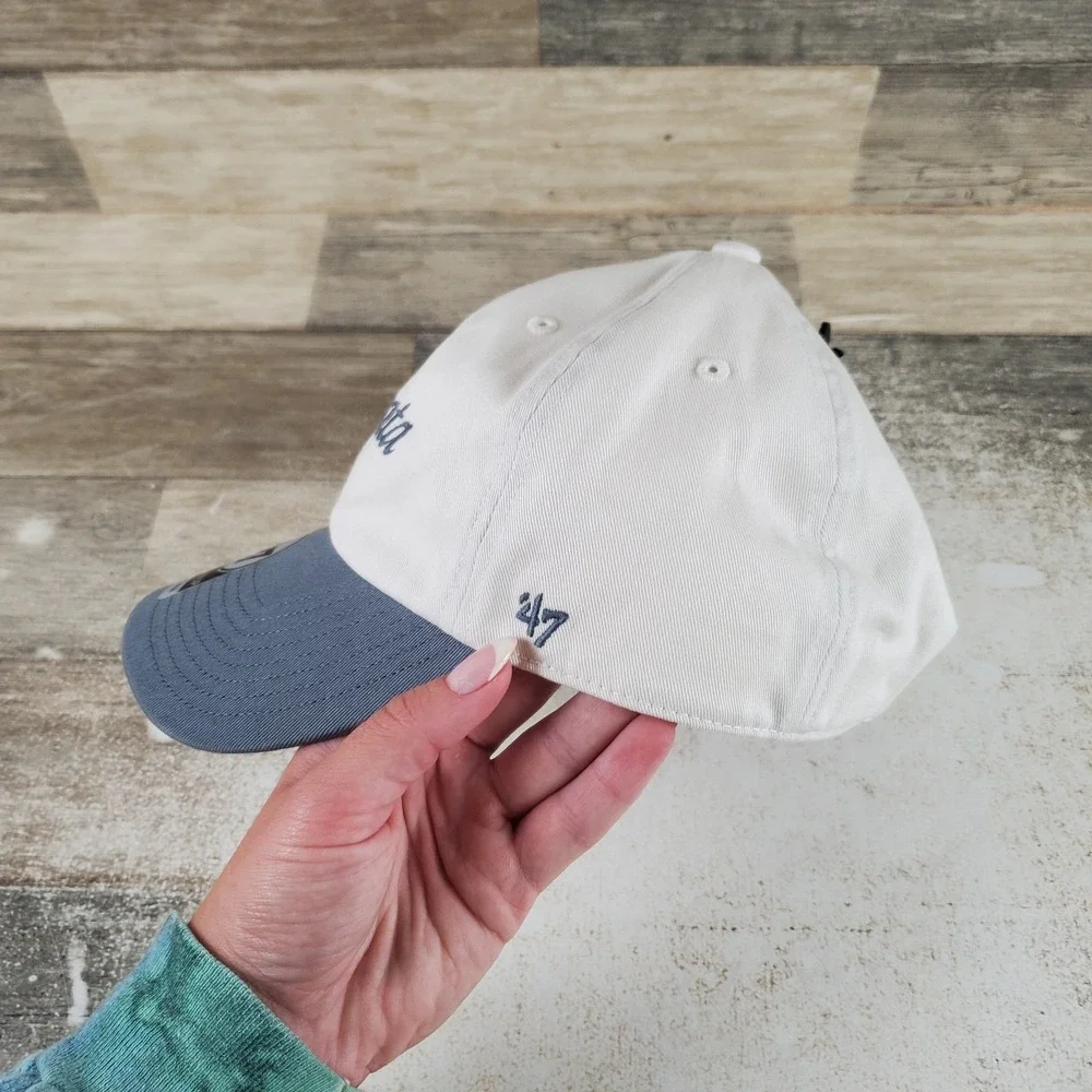 47 Brand Atlanta Braves Foundation Cleanup Cap System Blue Sand Adjustable Hat